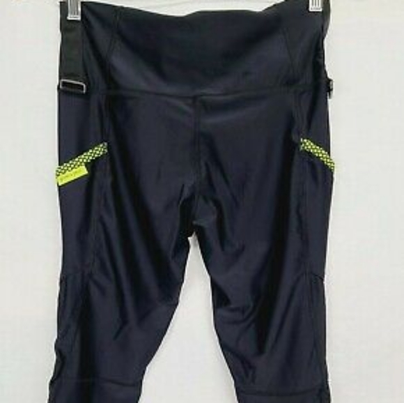 Garden Freak Legging pants with removable Knee Pads Black & Neon Green NWT - Picture 5 of 7